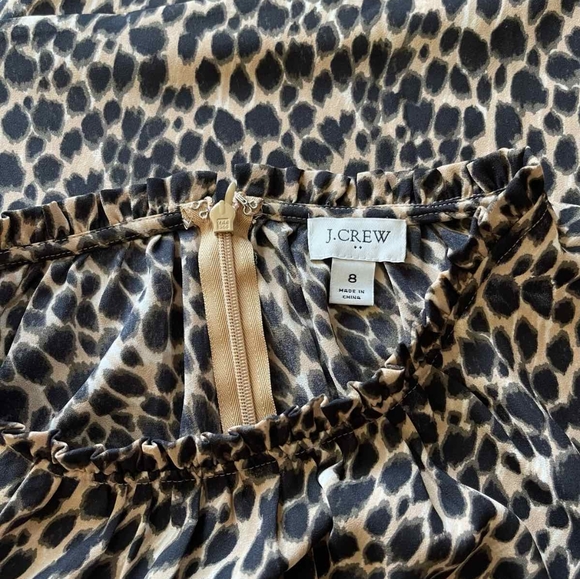 J crew leopard print maxi dress size 8 - Picture 4 of 6